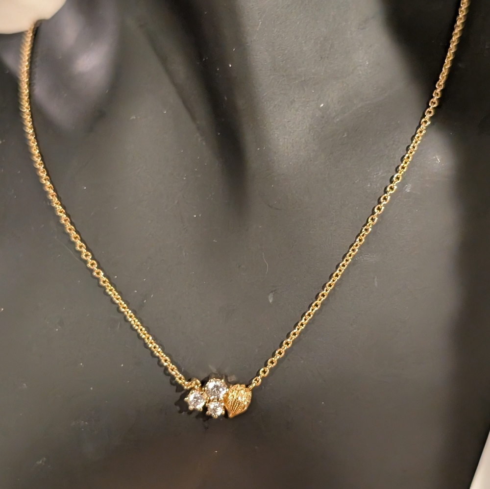 Kurt Geiger Gold Clover and Heart Pendant Necklace